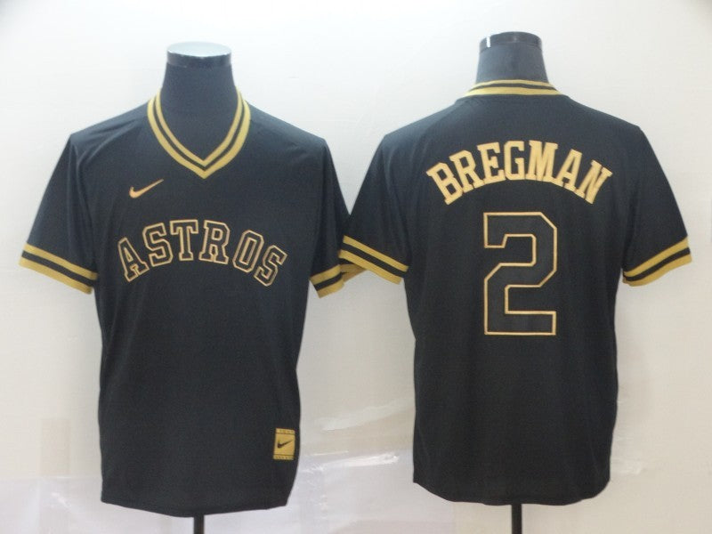 Men's Houston Astros Alex Bregman #2 Black Jersey
